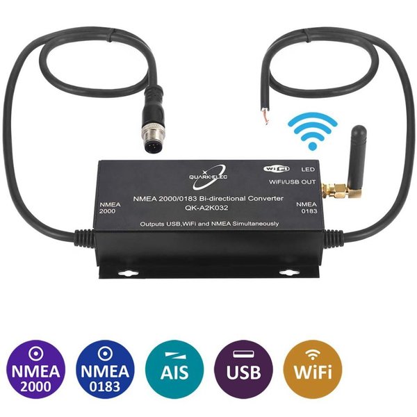 Quark-Elec A32 AIS NMEA 2000/0183 Bi-dir - USB WiFi Gateway