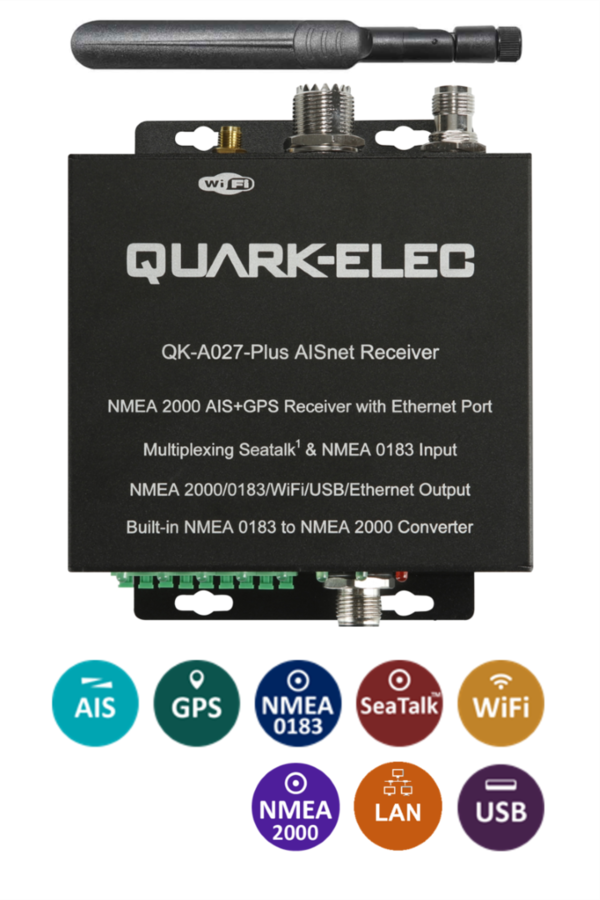 Zomerdeal: Quark-Elec A27-Plus NMEA(2000) AIS-GPS multiplexer met N2K converter + WiFi + LAN
