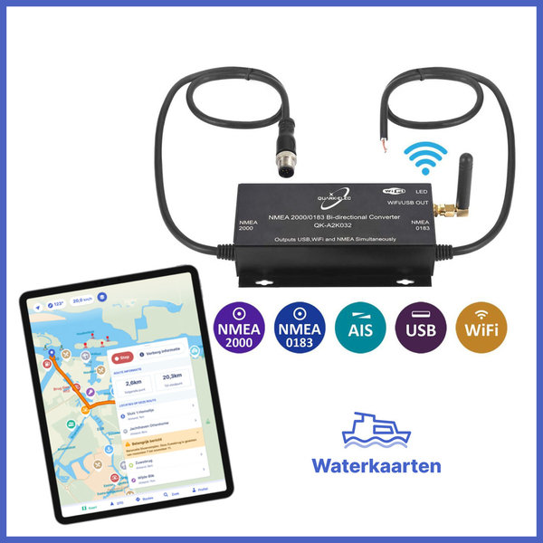 Waterkaarten App Deal: A32 NMEA 2000/0183 WiFi module